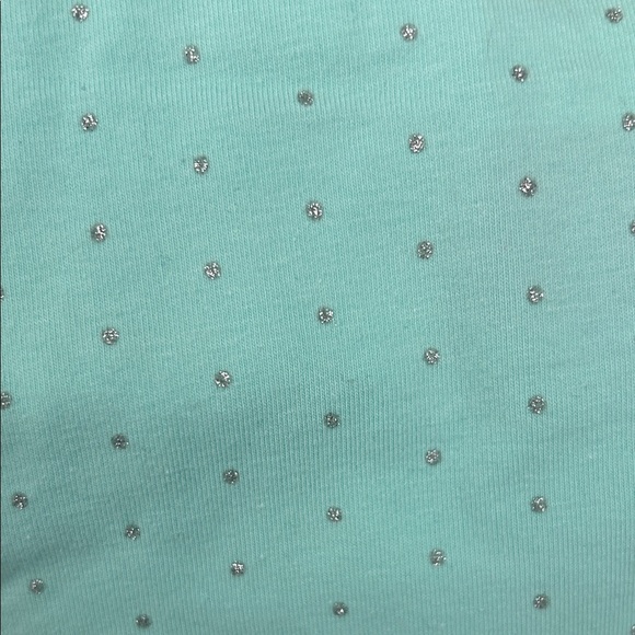 Aqua Blue Shorts with silver tiny polka dots - Picture 2 of 5